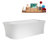 67" Streamline Soaking Freestanding Tub and Tray With Internal Drain-101697738