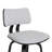 Khymari Modern Swivel Counter or Bar Height Armless Bar Stool in Fabric, Wood, and Metal-1441246939