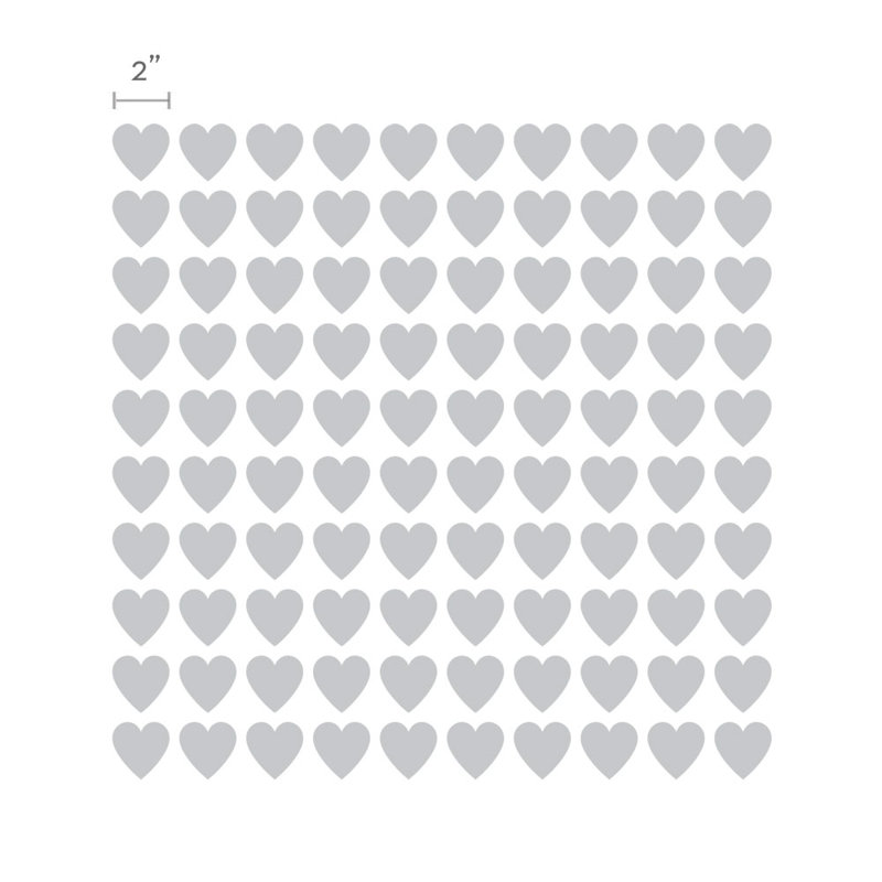 Décalcomanie murale petit coeur, Blanc