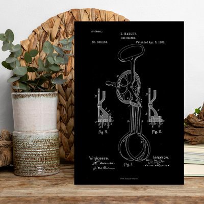 Vintage Egg Beater Patent Classic Industrial Retro Wall Art