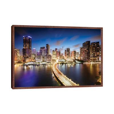 Miami Skyline At Night I by Matteo Colombo - Painting on Canvas