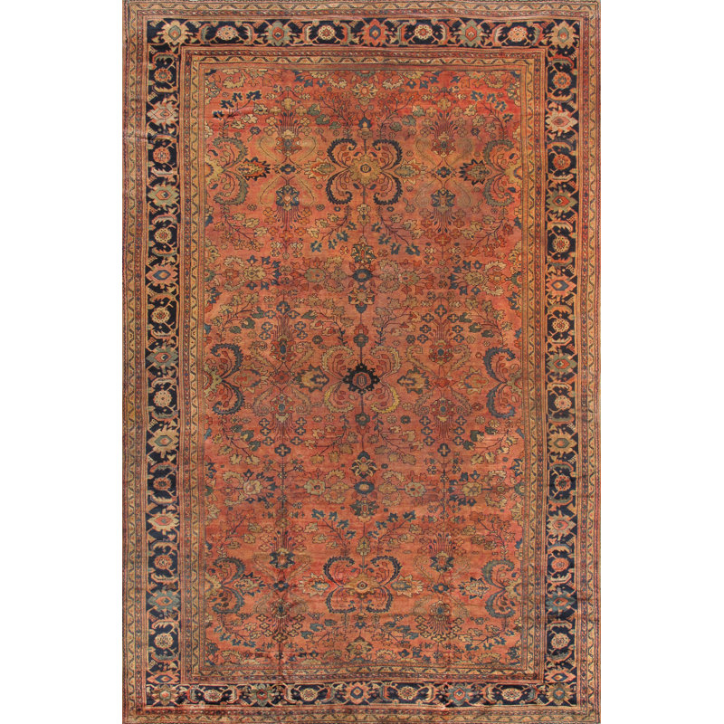 Tapis rose / bleu marine Mahal