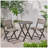 Charming Acacia Wood Bistro Set With Foldable Feature And Stylish Design2 Chairs+1 Table-372731386