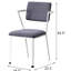 Chaise de bureau grise et blanche à dossier ouvert pour une meilleure respirabilité