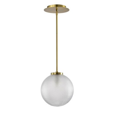 Luminaire suspendu sphérique en verre Sokix