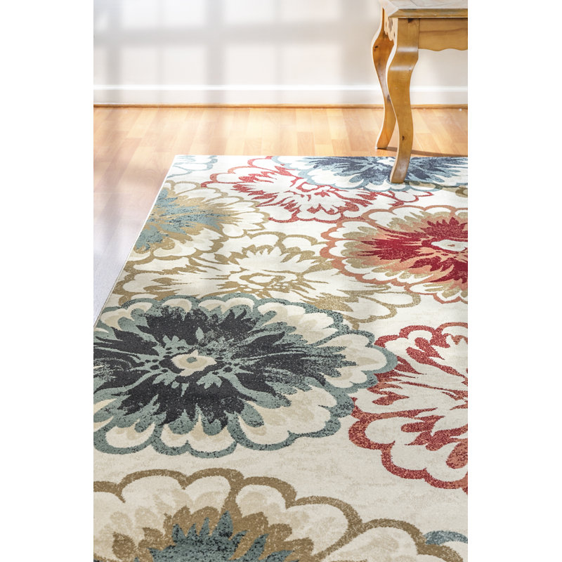 Amy Floral Indoor Rug, Rectangle 5'3" x 7'7"