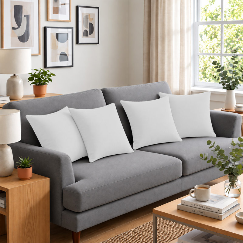 Soft Premium Microfiber Dyed Cushion Cover, WHITE