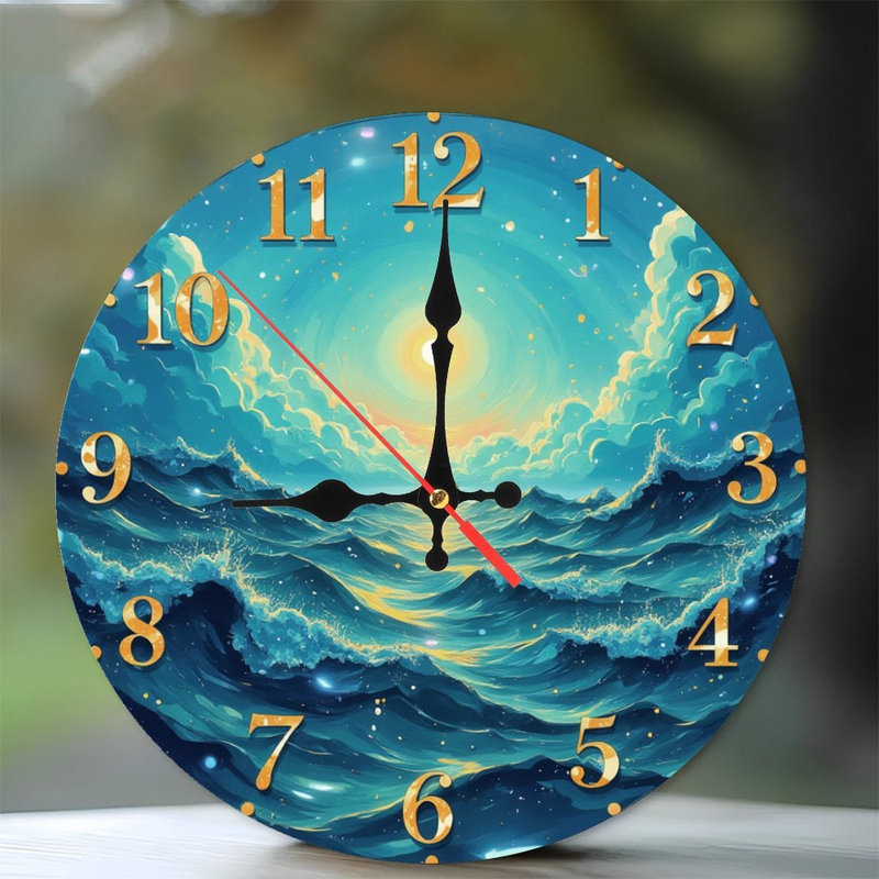 Horloge dorée Golden Sunrise
