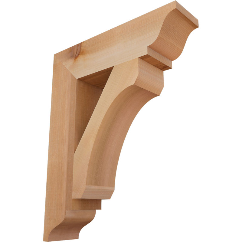 Support en bois rustique traditionnel BKTLEC01, Cèdre rouge de l'Ouest (lisse), H 20 po x l 3,5 po x P 16 po