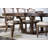 107.6" W Rustic Dining Table, Weathered Oak