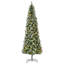 Pre-Lit Snow-Dipped Artificial Christmas Tree - 350 LED Lights, Pine Cones, Red Berries & 1075 Tips-2074685592
