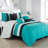 Chloe 7-Piece Pleated Stripe Medallion Embroidered Comforter Set-481065947-481065942