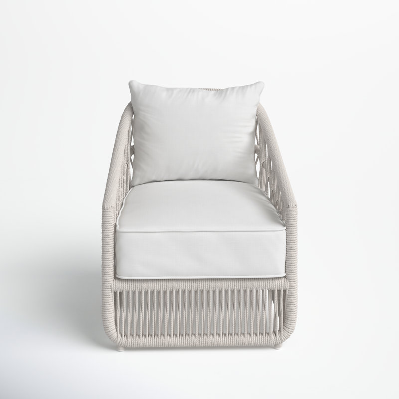 Lucan Patio Chair with Sunbrella Cushions, Linen Canvas Sunbrella® Canvas