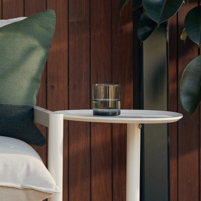 Terra Outdoor Side Table , 14'' in. W 14'' in. D, Putty