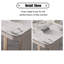 Bureau blanc crème + fritté rectangulaire or + bois manufacturé avec 3 tiroirs-109743987