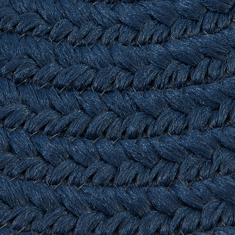 Tapis bleu tressé à la main Ashleigh, Tapis de couloir 2 pi 4 po x 6 pi