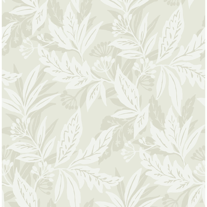 Papier peint floral Anita Dove Woodland, Blanc