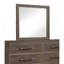 Miroir, aucun assemblage requis, finition noyer sablé