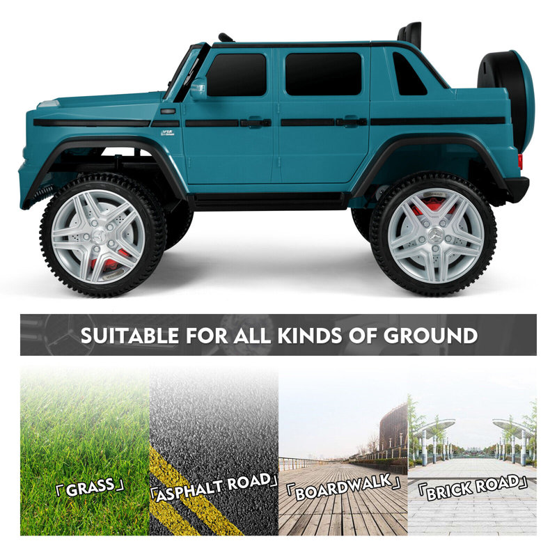 cosvalve All-Terrain Vehicles Battery Powered Ride on Toy with Remote Control, Peacock Blue