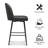 Counter Height Bar Stools Set Of 3, Upholstered Swivel Bar Stools With Back And Metal Legs, 26" Seat Height Kitchen Counter Stool Chairs With Footrest-1865985088-1877169900