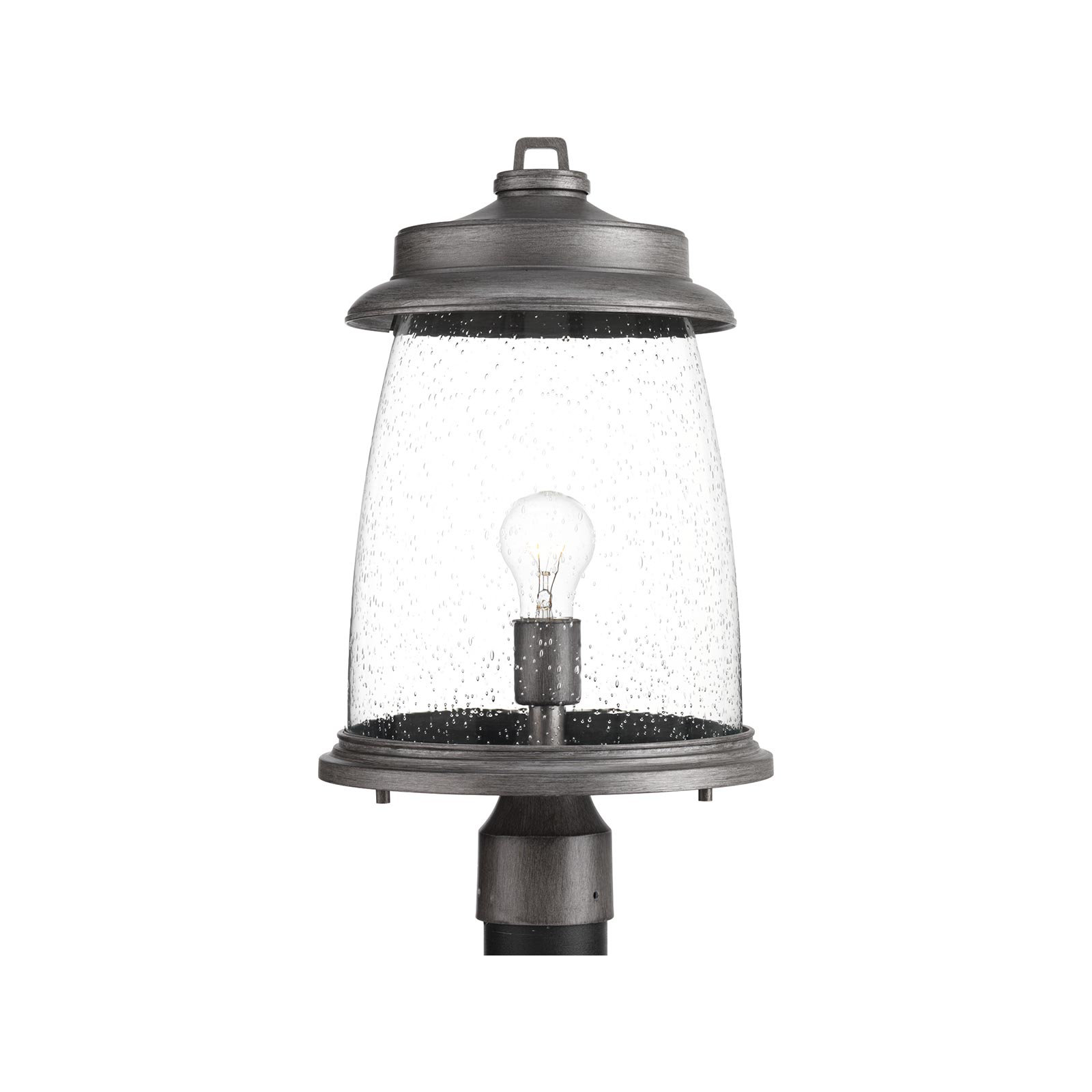 Cedrick Seeded Metal Outdoor Lantern Head, Antique Pewter