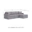 Canapé modulaire 3 pièces avec méridienne Braintree-111569910