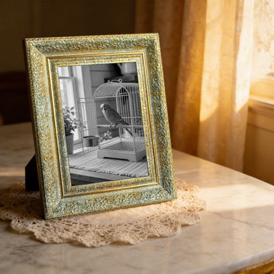 Antique Gold 1PC 11" x 14" Sophisticated Picture Frame with Wall or Table Placement