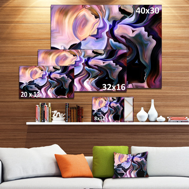 Voyages to Inner Self Abstract Canvas Art in Multicolor