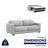 Stearns & Foster® Atillio 80 in. Queen Sofa Bed with 5 in. Mattress - Light Grey-880024716