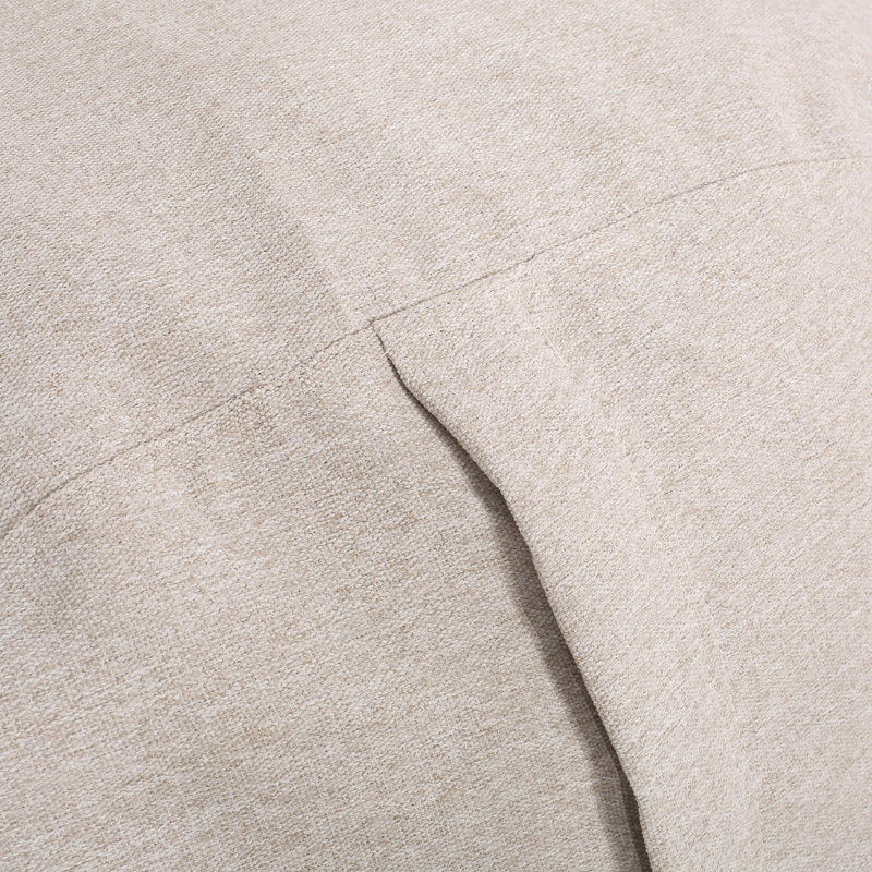 Cylindrical Bean Bag, Tissu, Naturel / tissu crème, H 30,08 po x l 70,08 po x P 49,94 po
