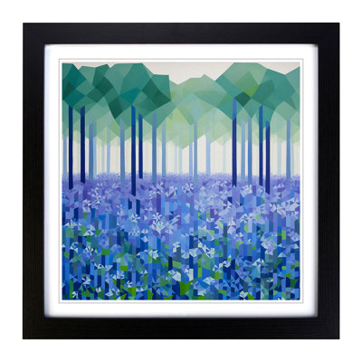 Bluebell Field Suprematism No.1 - Framed Print