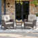 Gaetanino Wicker Rattan Outdoor Rocking Chair Set with Side Table (2 chairs and 1 side table)