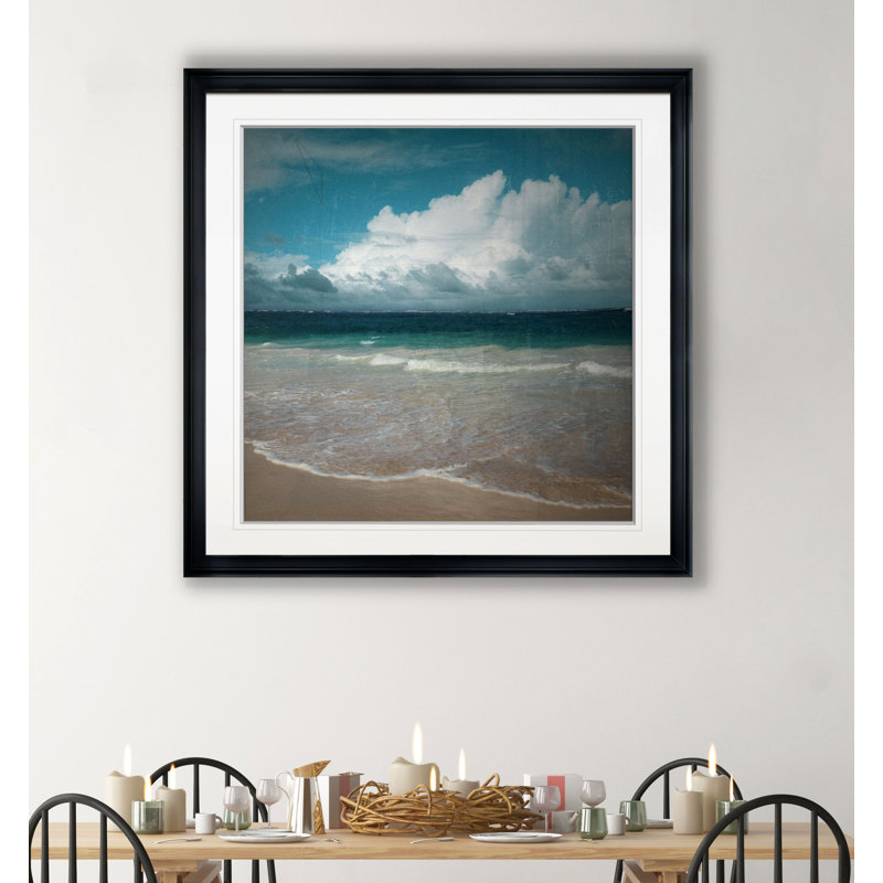 Beach Waves - photographie, H 30,5 po x l 30,5 po x P 1,5 po, Cadre plastique noir