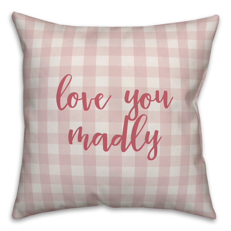  Coussin Love You Madly, Rose, Coussin décoratif