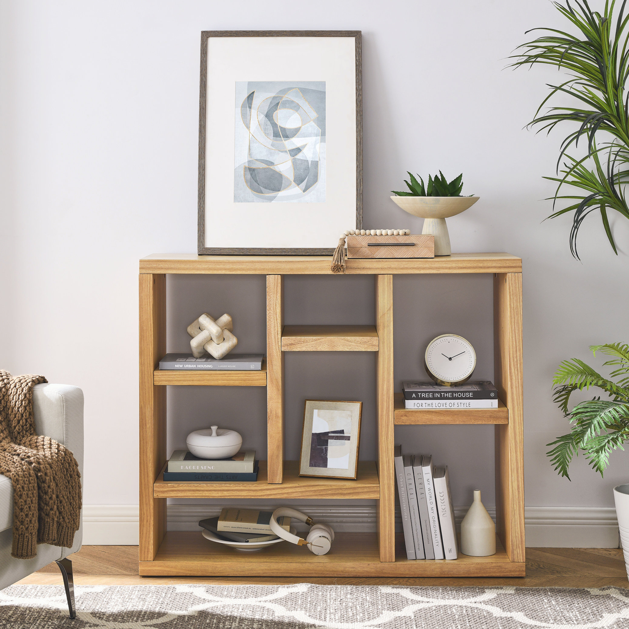 Latitude Run® Wooden Open Shelf Bookcase | Wayfair