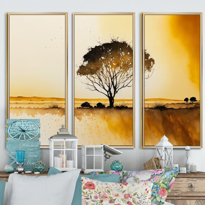 Golden Hour Tree In The Countryside IV " Golden Hour Tree In The Countryside IV " 3 - Pieces