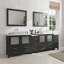  Ensemble de meuble-lavabo double encadré 96 "avec miroir-27042780