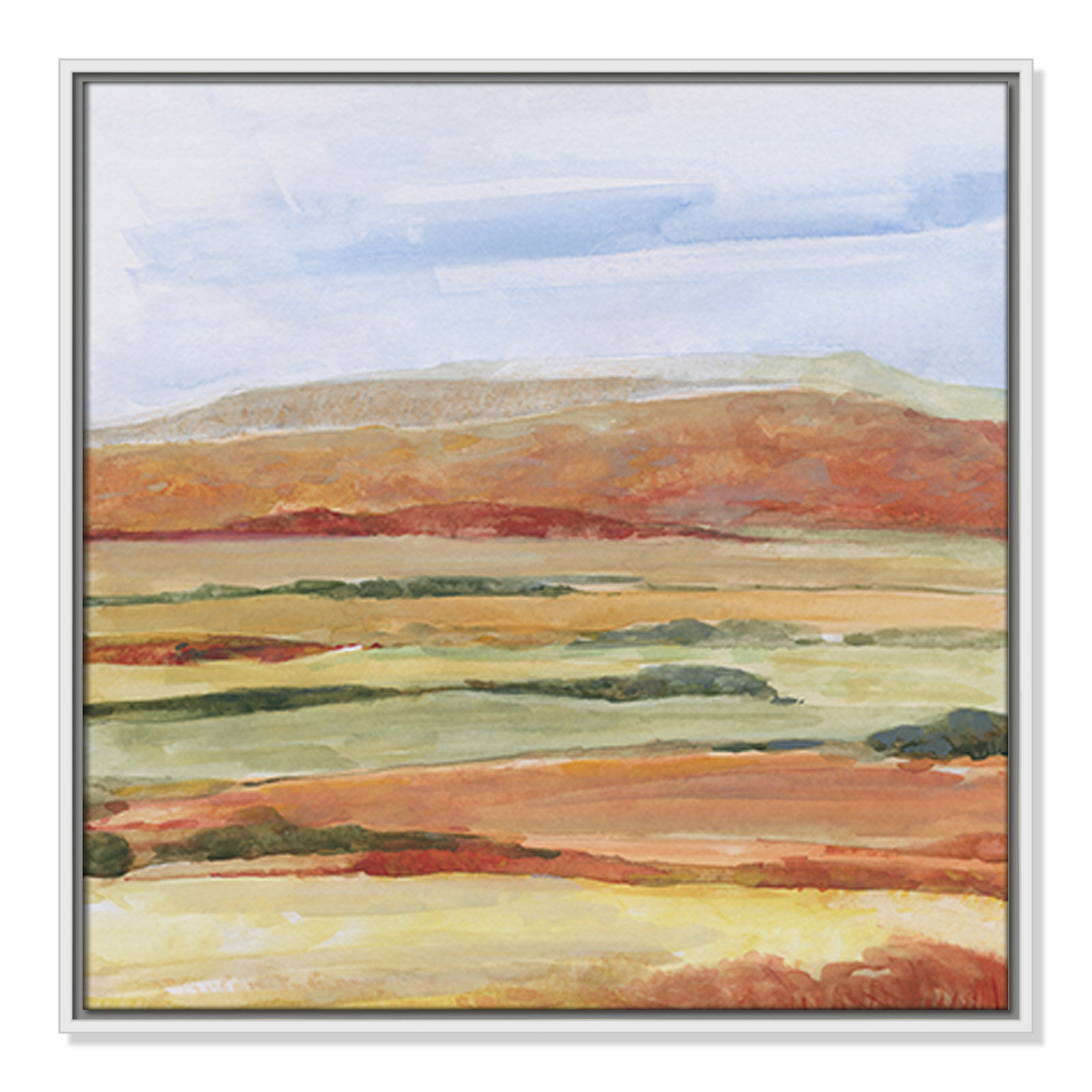 Damali "Sedona Magic" Print by Sally Swatland, 25.5" H x 25.5" W x 2" D, White