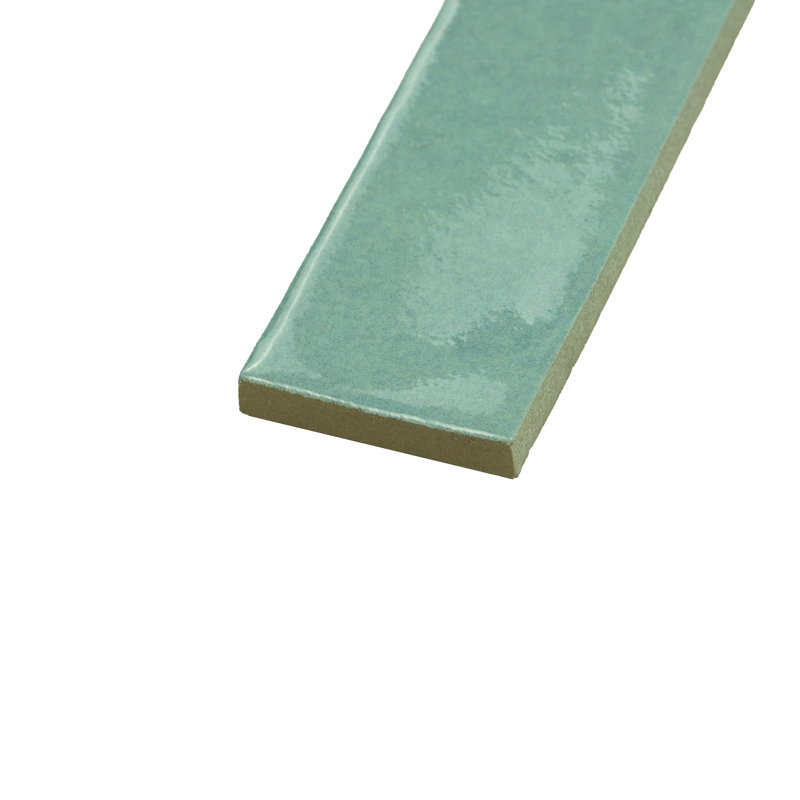 Carreau de porcelaine italien zellige 2 "x 8" Moroccan, Eau de mer, vert clair