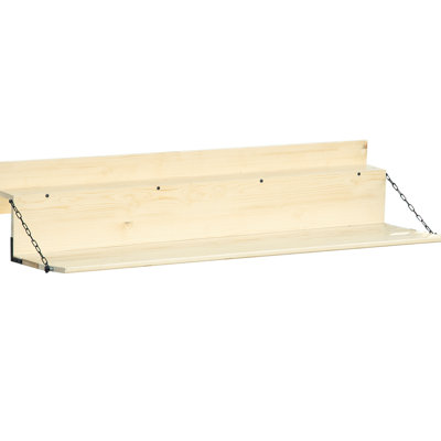 Patio Balcony Table with Foldable Wood