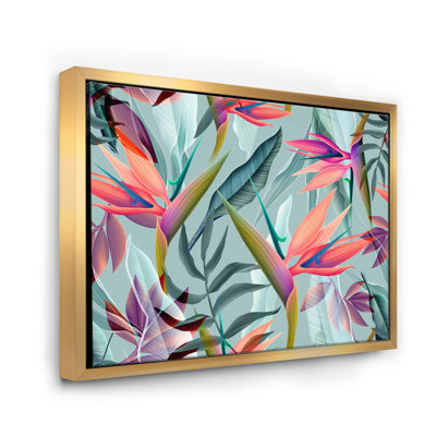 Fleurs tropicales rétro VI - Impression sur toile