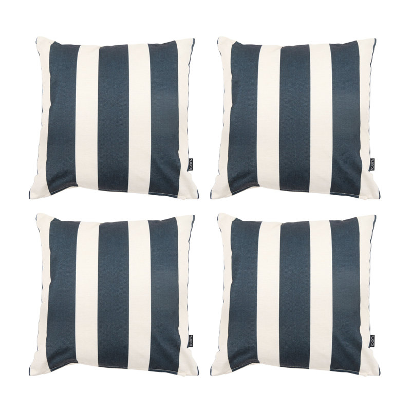 Stripe Indoor-Outdoor Cushion, Black
