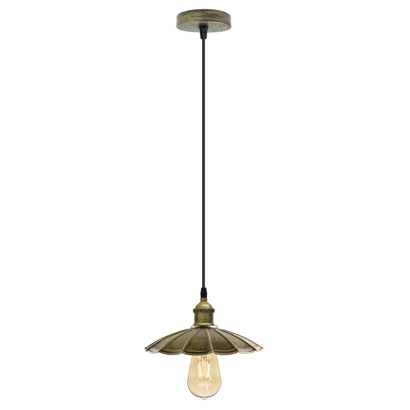Contreras 1 - Light Painted Dome Pendant, Brushed Brass, Yes, LED