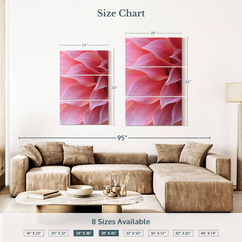 Harnek Pastel Pink Petals, 38" H x 24" W