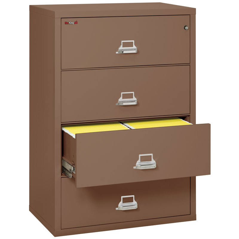 Fireproof 4 - Drawer File Cabinet, Tan, Key Lock