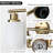 6- Bathroom Vanity , Golden, Frosted Glass Shades, Modern Wall Mounted Design Golden Glass, Fixture For Bath-1927503698-1927503697