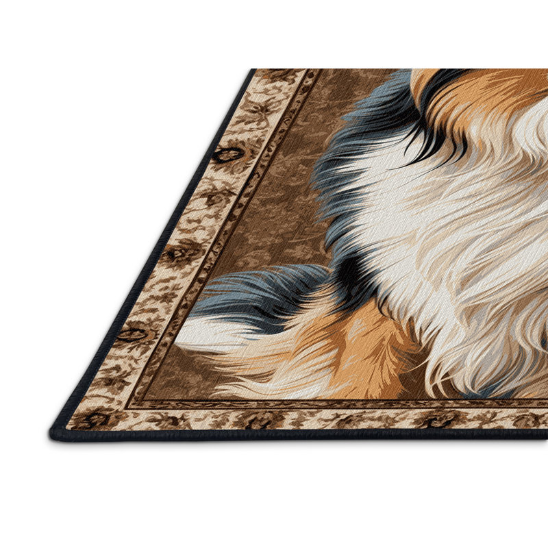  Tapis lavable pour chien de berger belge, Rectangle de 5 pi x 8 pi