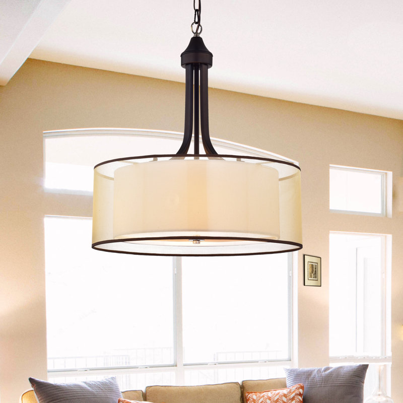 Corpuz 4 - Light Dimmable Drum Chandelier