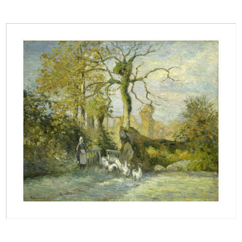 «The Goose Girl at Montfoucault» par Camille Pissarro, H 33,5 po x l 39,08 po