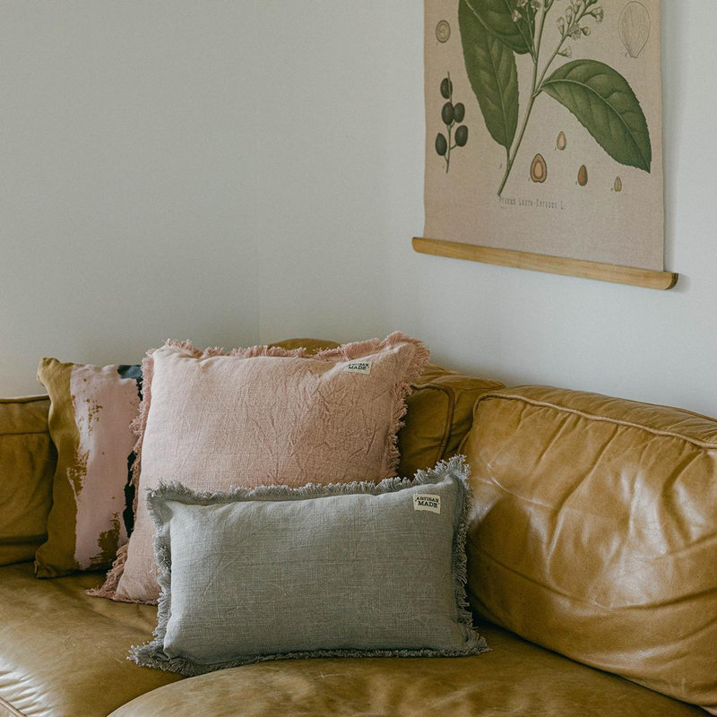 Coussin 20 po, H 20 po x l 20 po, Carré, Rose